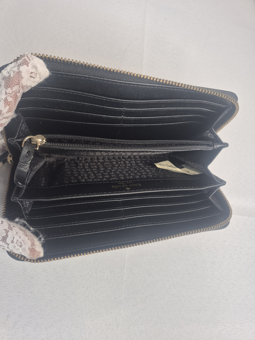 kate spade Black & White Grid Tote (Like New) - Picture 12 of 17